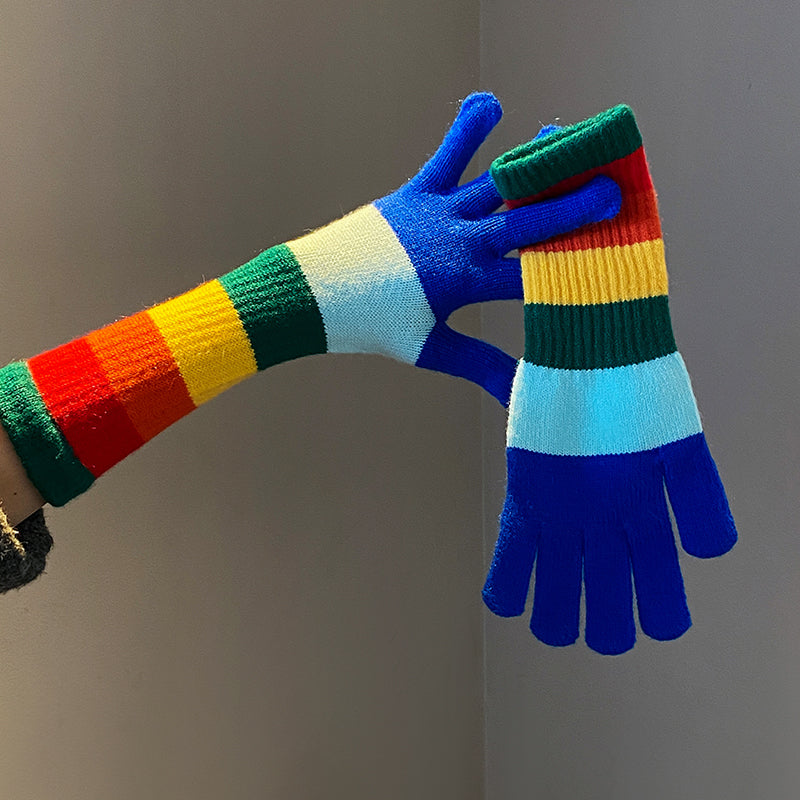 Gloves:Rainbow Stripes